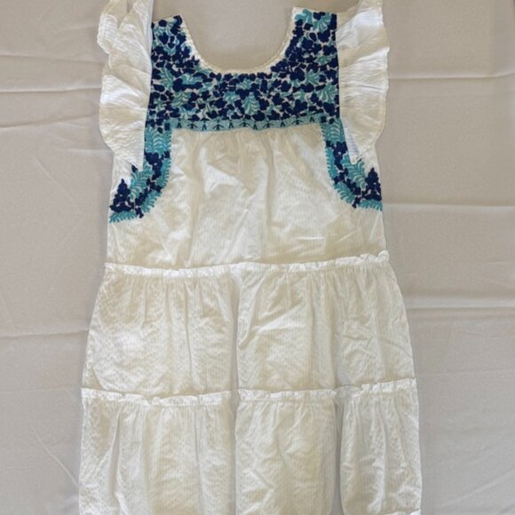 J. Marie The Anna Grace Dress White with Blue Flowers Size S - Picture 4 of 12